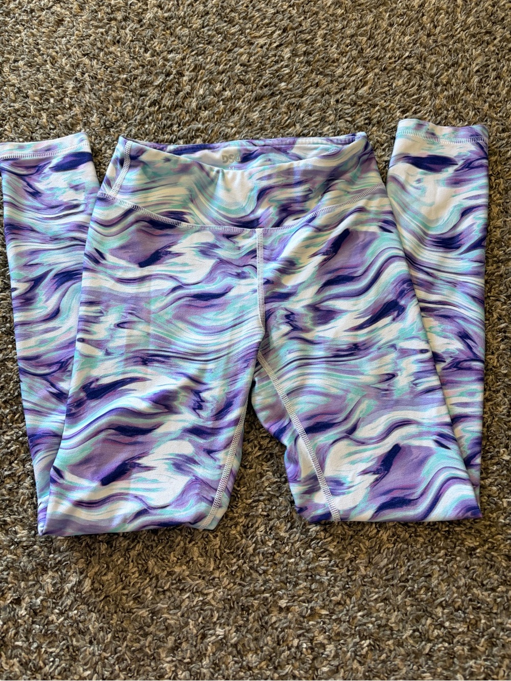 DSG Lavender & Aqua Swirl Girls' Leggings